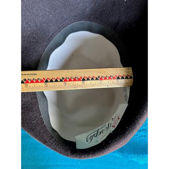 Originals by Mr josephs hat felted wool wide brim feathered - Picture 11 of 11